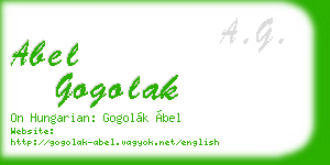 abel gogolak business card